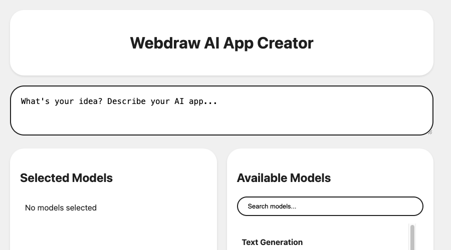 Webdraw AI App Creator