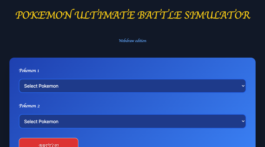 Pokemon Ultimate Battle Simulator