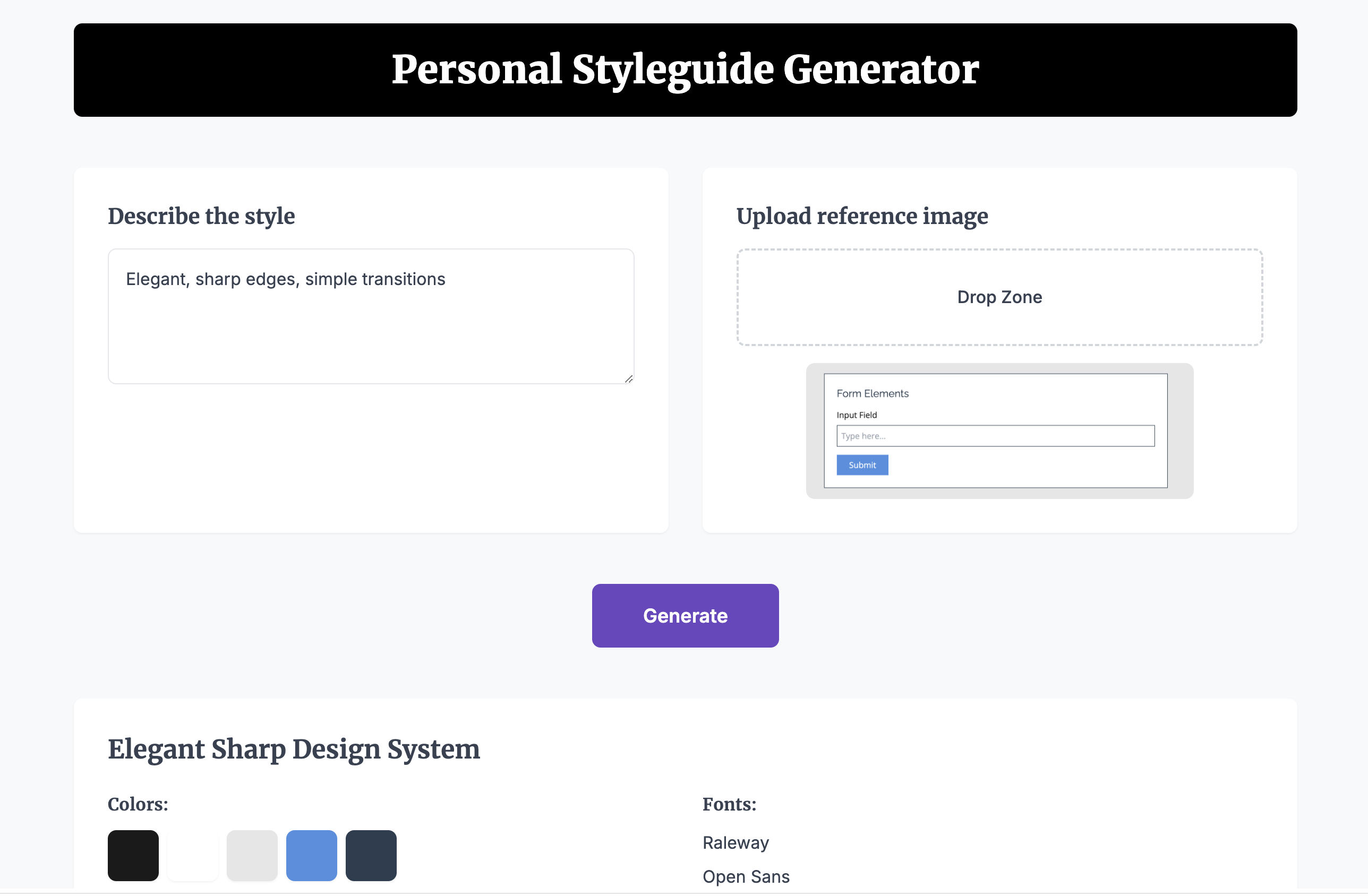 Personal Styleguide