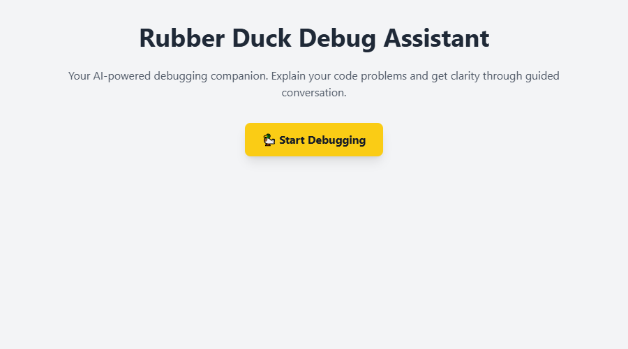 Debugging Rubber Duck