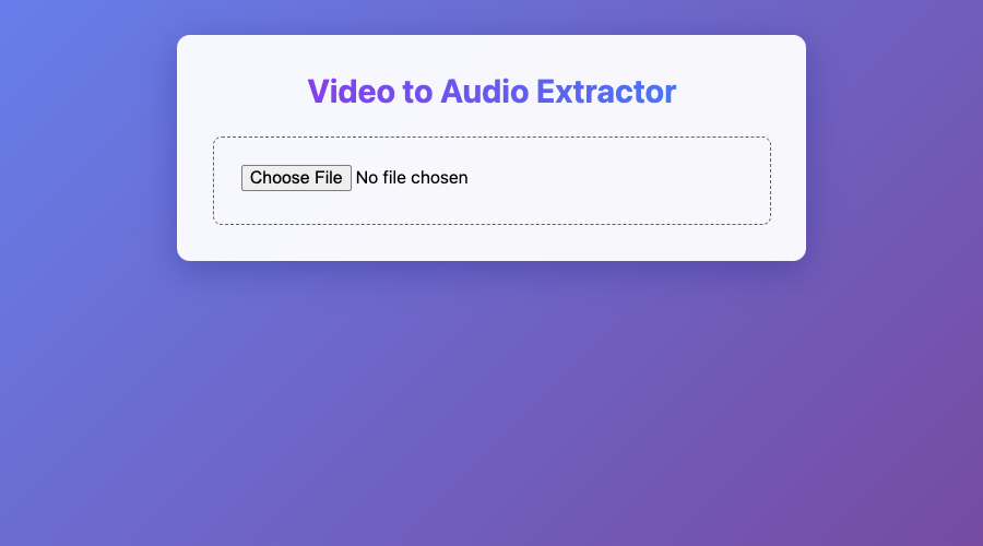 Video to Audio Extractor