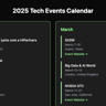 2025 Tech Events Calendar