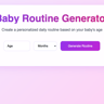 Baby Routine Generator