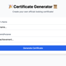 Official Certificate Generator