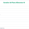Gerador de Plano Alimentar AI
